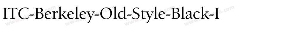 ITC-Berkeley-Old-Style-Black-It字体转换