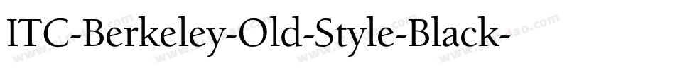 ITC-Berkeley-Old-Style-Black字体转换