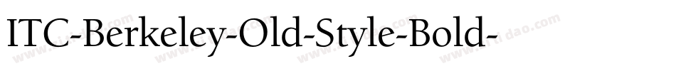 ITC-Berkeley-Old-Style-Bold字体转换