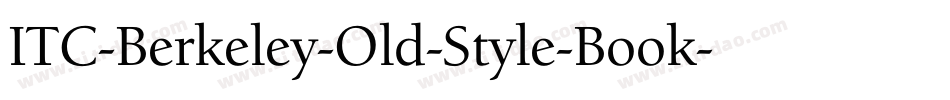 ITC-Berkeley-Old-Style-Book字体转换