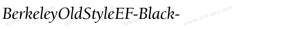 BerkeleyOldStyleEF-Black字体转换