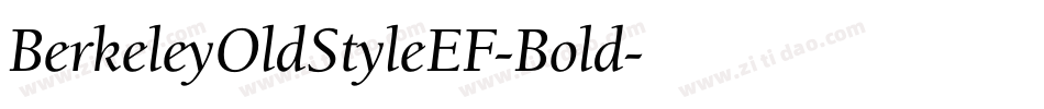 BerkeleyOldStyleEF-Bold字体转换