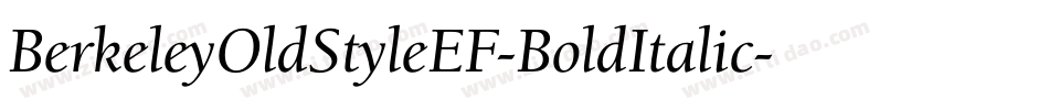 BerkeleyOldStyleEF-BoldItalic字体转换