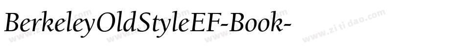 BerkeleyOldStyleEF-Book字体转换