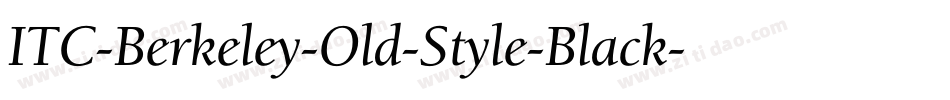 ITC-Berkeley-Old-Style-Black字体转换