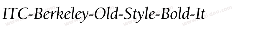 ITC-Berkeley-Old-Style-Bold-It字体转换