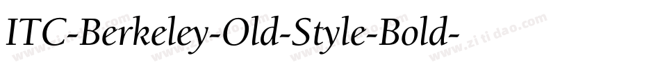 ITC-Berkeley-Old-Style-Bold字体转换