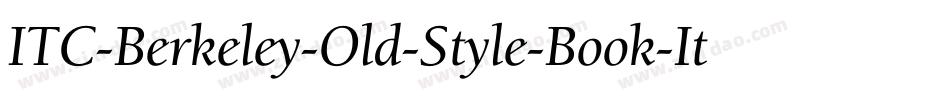 ITC-Berkeley-Old-Style-Book-It字体转换
