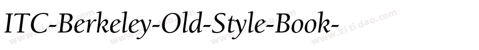 ITC-Berkeley-Old-Style-Book字体转换