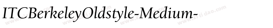 ITCBerkeleyOldstyle-Medium字体转换