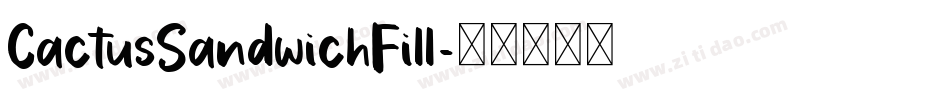 CactusSandwichFill字体转换