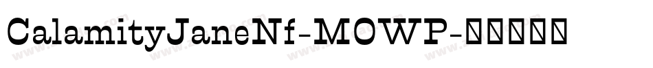 CalamityJaneNf-MOWP字体转换