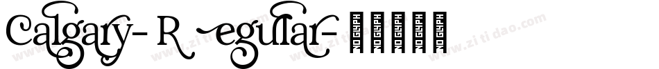 Calgary-Regular字体转换