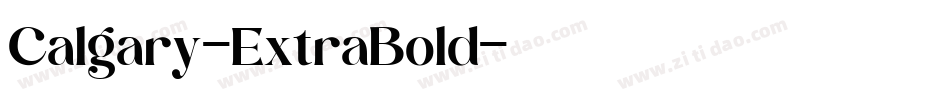 Calgary-ExtraBold字体转换
