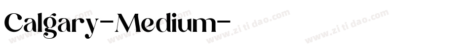 Calgary-Medium字体转换
