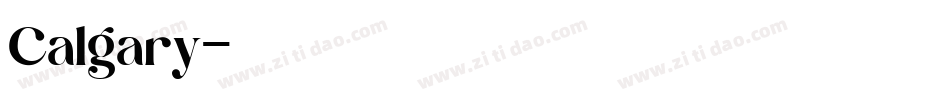 Calgary字体转换