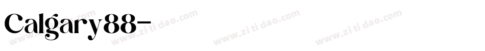 Calgary88字体转换
