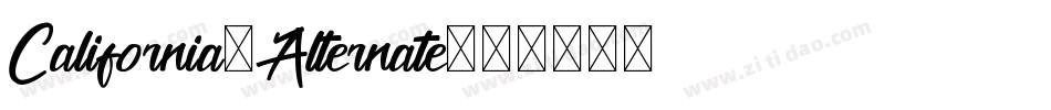 California-Alternate字体转换