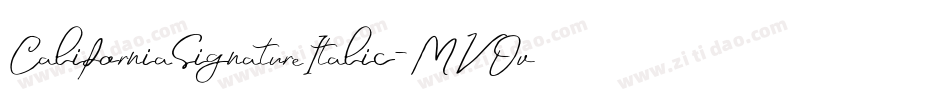 CaliforniaSignatureItalic-MVOvr字体转换