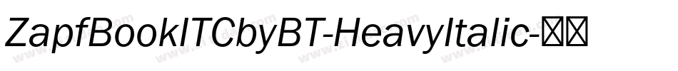 ZapfBookITCbyBT-HeavyItalic字体转换