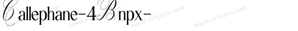 Callephane-4Bnpx字体转换