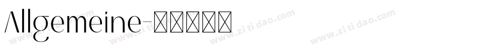 Allgemeine字体转换