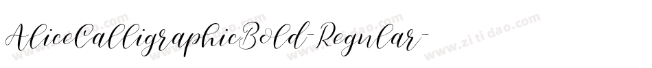 AliceCalligraphicBold-Regular字体转换