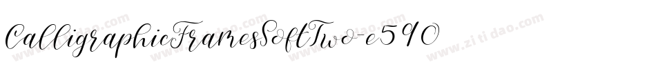 CalligraphicFramesSoftTwo-e59O字体转换