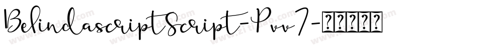 BelindascriptScript-Pvv7字体转换