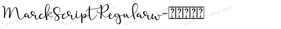 MarckScriptRegularw字体转换