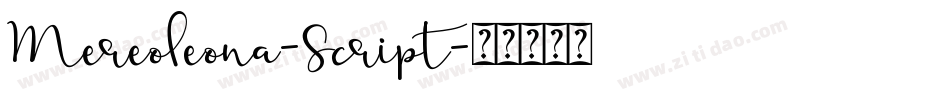 Mereoleona-Script字体转换