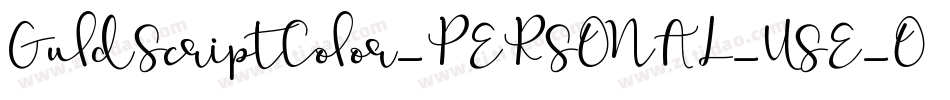 GuldScriptColor_PERSONAL_USE_ONLY字体转换