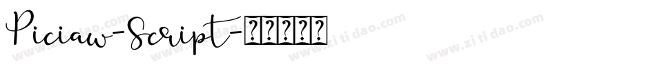 Piciaw-Script字体转换