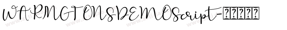WARINGTONSDEMOScript字体转换