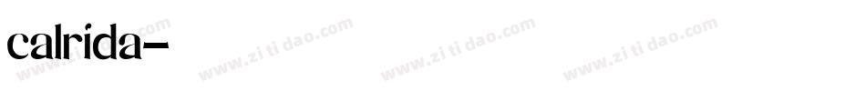 calrida字体转换