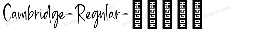 Cambridge-Regular字体转换