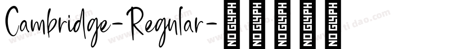 Cambridge-Regular字体转换