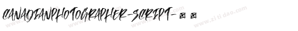 CanadianPhotographer-Script字体转换