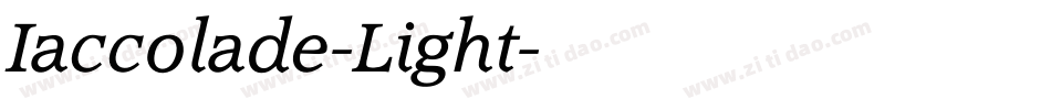 Iaccolade-Light字体转换