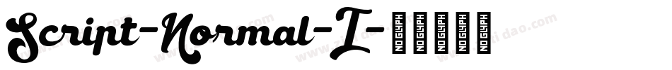 Script-Normal-I字体转换