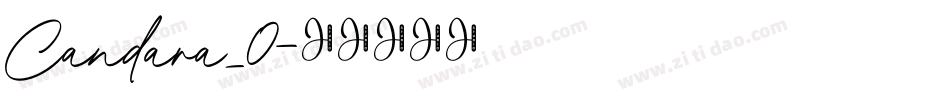 Candara_0字体转换