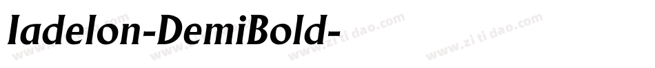 Iadelon-DemiBold字体转换