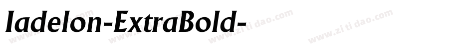 Iadelon-ExtraBold字体转换