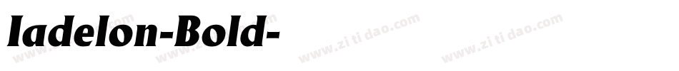 Iadelon-Bold字体转换