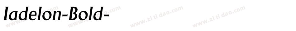 Iadelon-Bold字体转换