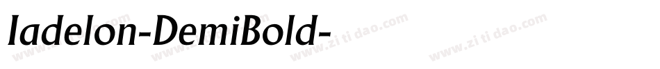 Iadelon-DemiBold字体转换