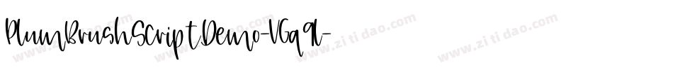 PlumBrushScriptDemo-VGq9l字体转换