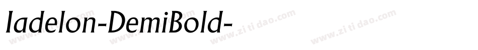 Iadelon-DemiBold字体转换