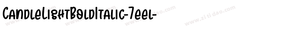 CandleLightBoldItalic-7eel字体转换