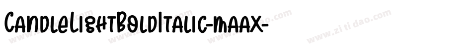 CandleLightBoldItalic-maax字体转换